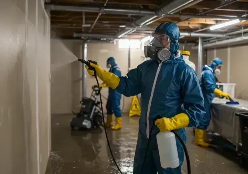 Basement Sanitization and Antimicrobial Treatment process in Elmira, NY